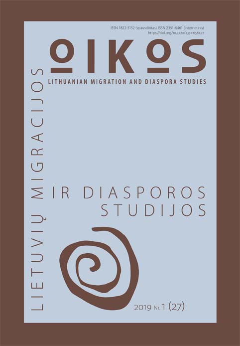 					View Nr. 1(27) (2019): OIKOS: lietuvių migracijos ir diasporos studijos
				