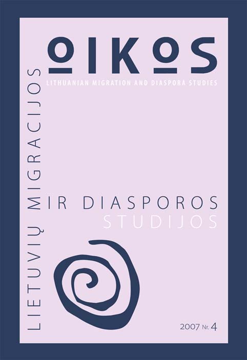 					View No. 4 (2007): OIKOS: Lithuanian Migration and Diaspora Studies
				