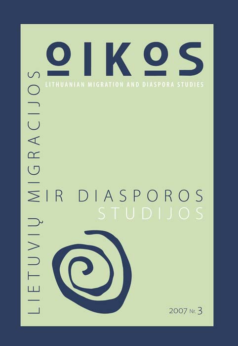 					View No. 3 (2007): OIKOS: Lithuanian Migration and Diaspora Studies
				