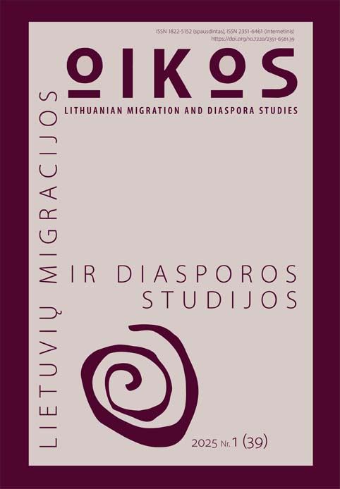					View Vol. 1 No. 39 (2025): OIKOS: Lithuanian Migration and Diaspora Studies
				