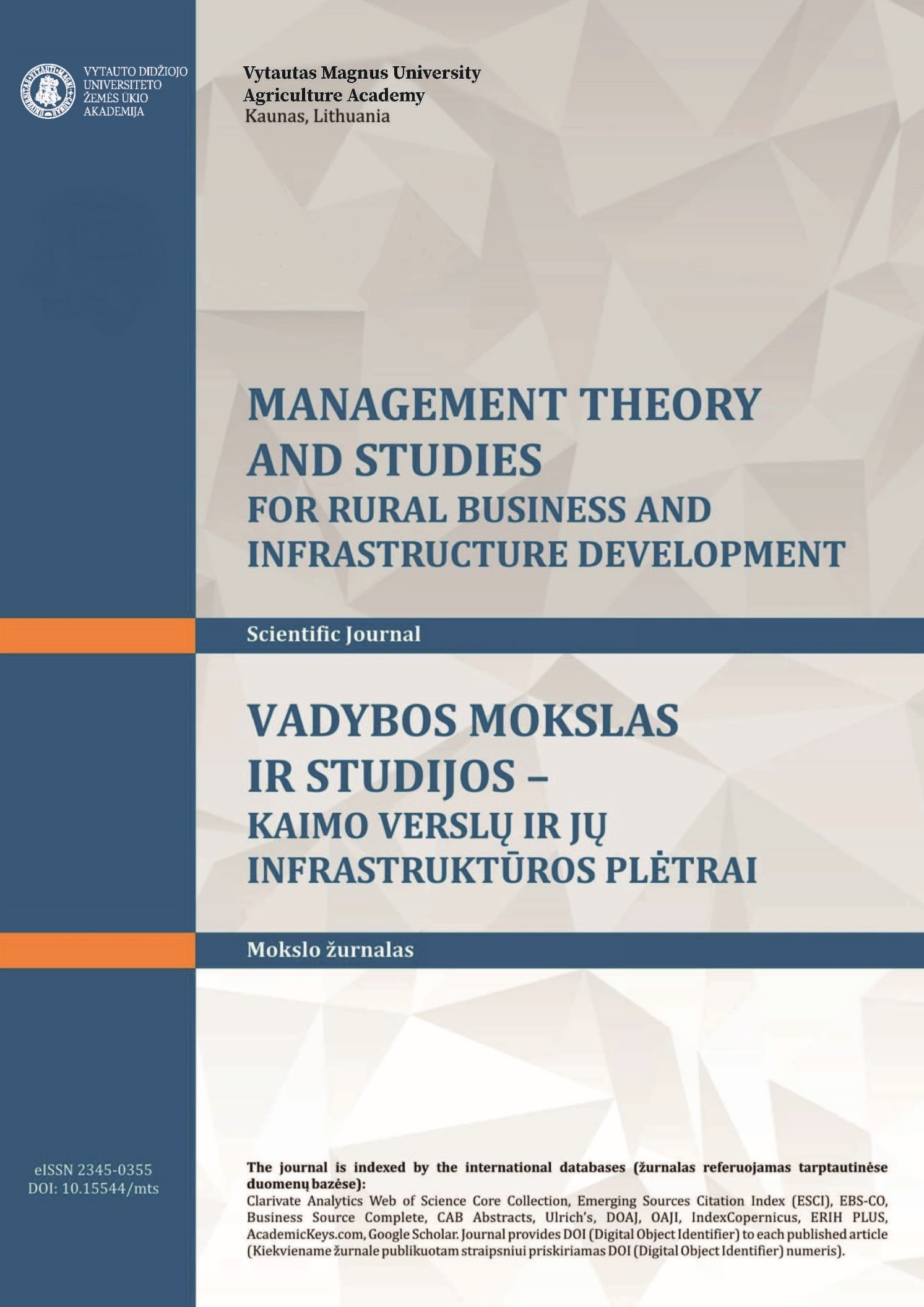 The Influence Of Organizational Aesthetics On Employee Retention And Turnover Intentions From Organization Management Theory And Studies For Rural Business And Infrastructure Development